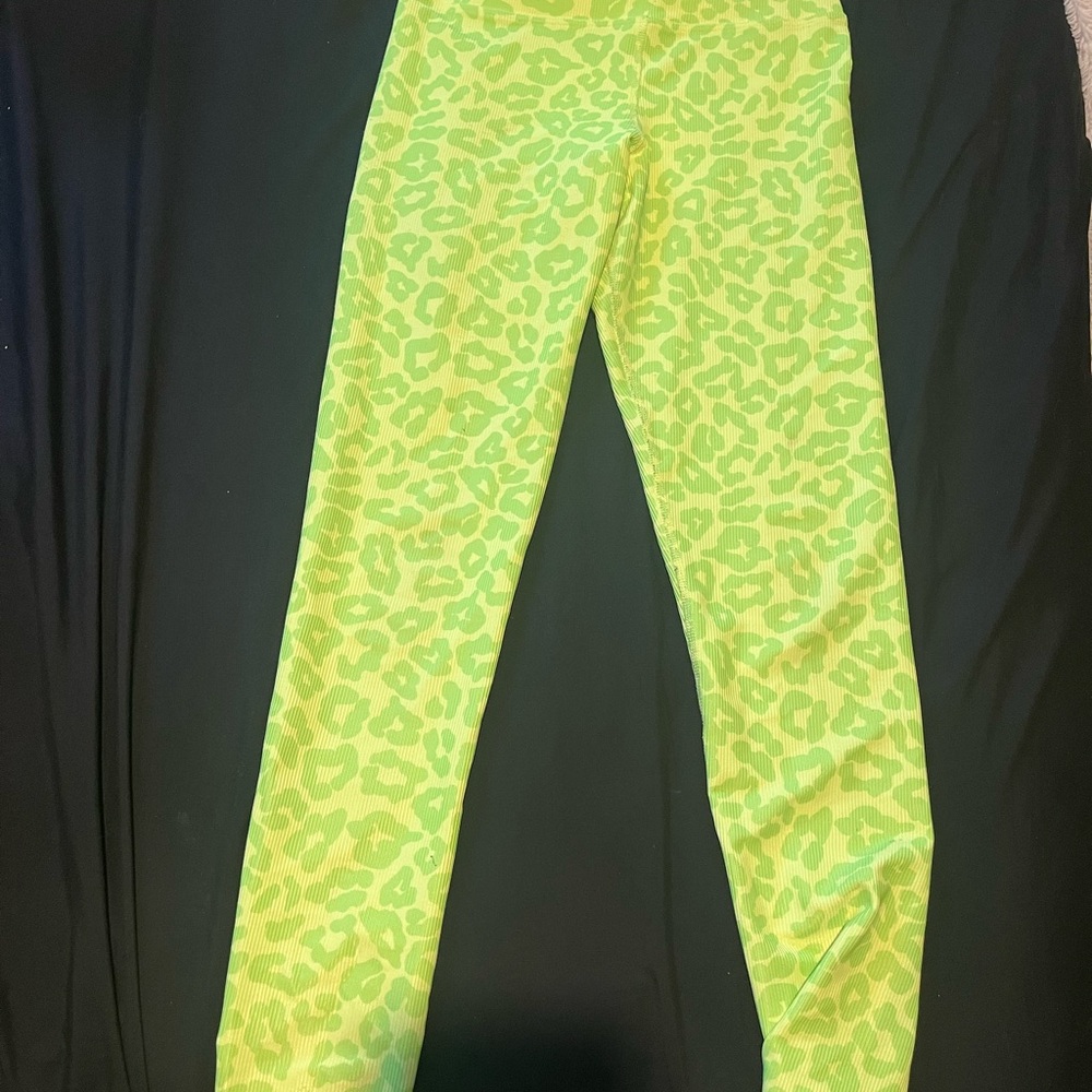 Beach Riot Neon Animal Print Leggings